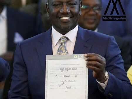 William Ruto is the new president of Kenya. Supporters battle it out on the Election center