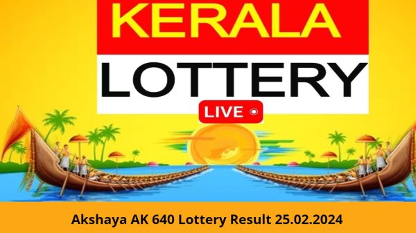 Akshaya AK 640 Lottery Result 25.02.2024