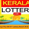 Karunya Plus KN 511 Lottery Result 29.02.2024